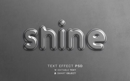 Text effect glass design psd