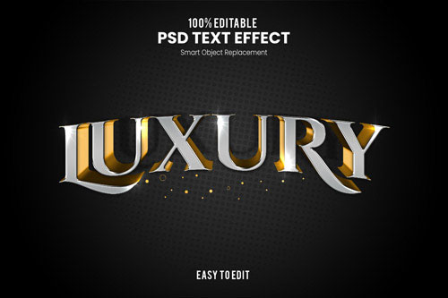 Luxury text effect  psd design