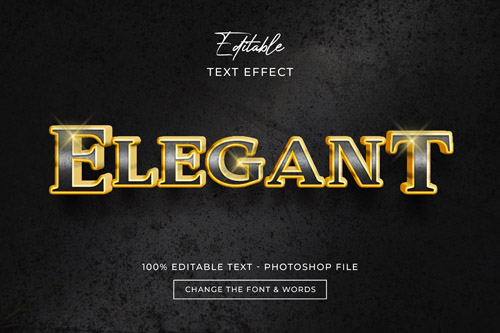 Elegant editable text effect Premium PSD