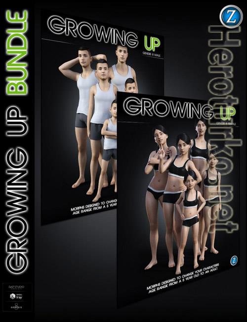 Growing Up Bundle for Genesis 8 Female and Male
