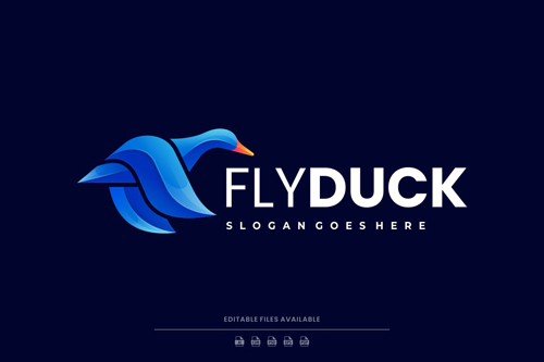 Fly Duck Gradient Logo
