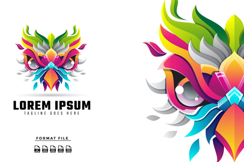Colorful Owl Gradient Logo