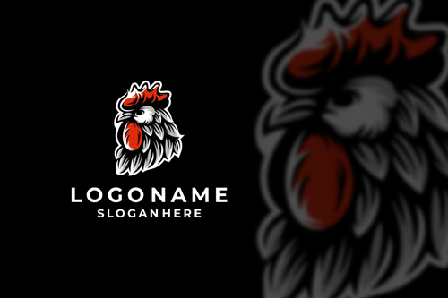 Rooster Head Logo Design
