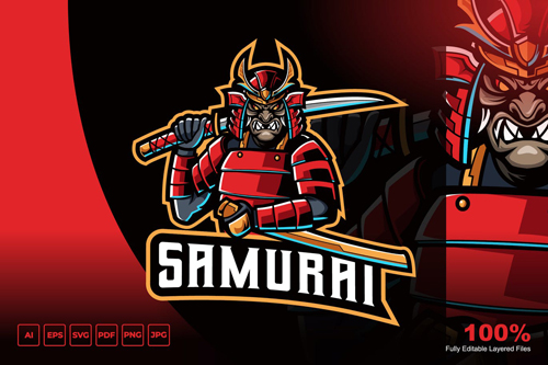 Samurai Mascot logo
