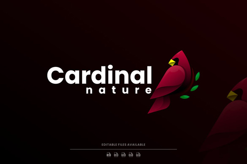 Cardinal Bird Gradient Logo