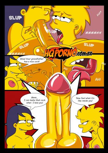 HQporno - OS Simpsons - Sleepover At Grandpa's House Porn Comic