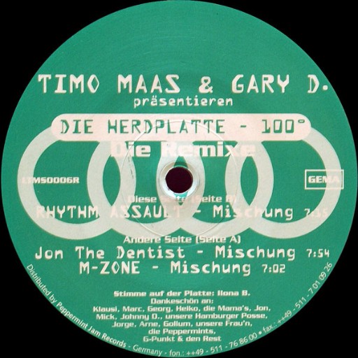 Timo Maas And Gary D-Die Herdplatte 100 Grad Die Remixe-(LTMS0006R)-VINYL-FLAC-1995-STAX