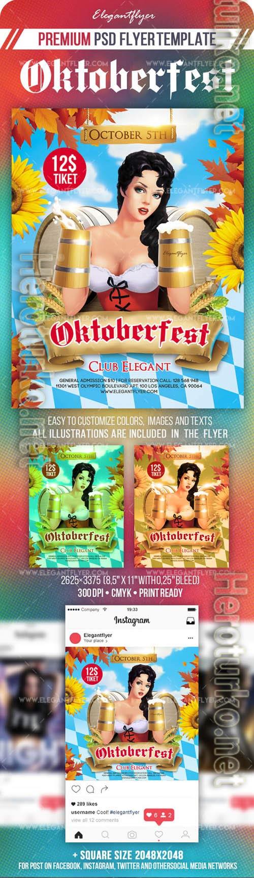 Oktoberfest Flyer PSD Template Instagram template Oktoberfest Flyer PSD Template Instagram template