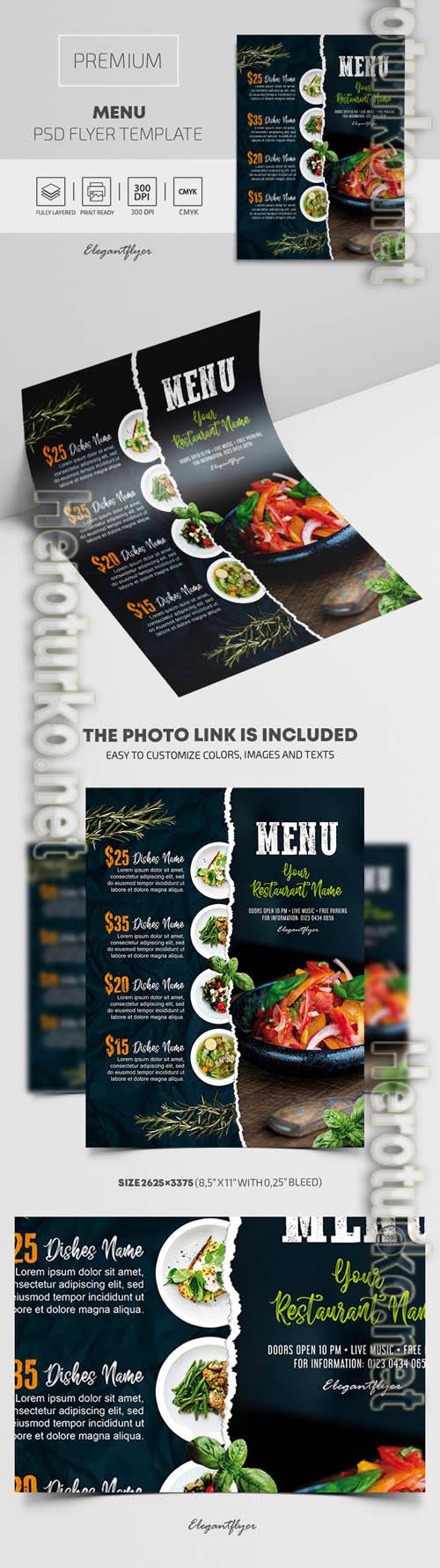 Menu Premium PSD Flyer Template vol 2