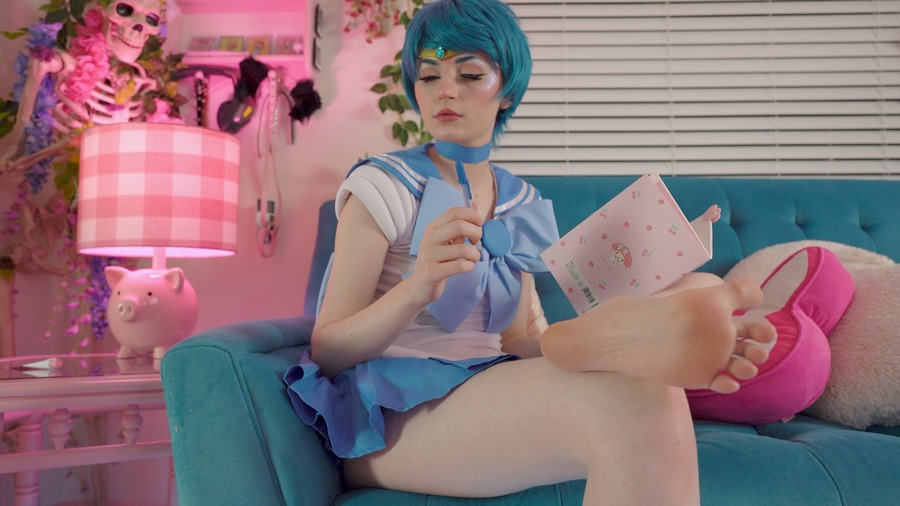 [ManyVids.com] Tweetney - Sailor Mercury seduction [2021 г., Dildo, Solo, Shaved Pussy, 2160p]