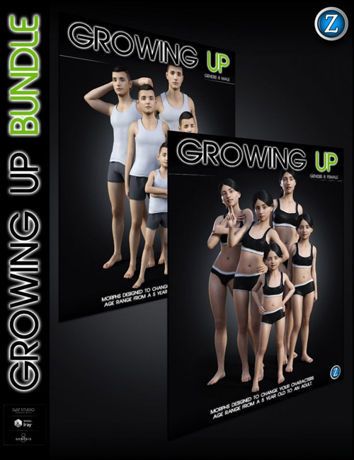 Growing Up Bundle for Genesis 8 Female and Male