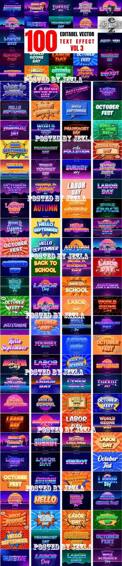 Editable Text Effect Bundle Vol 3 - 100 Premium Graphics