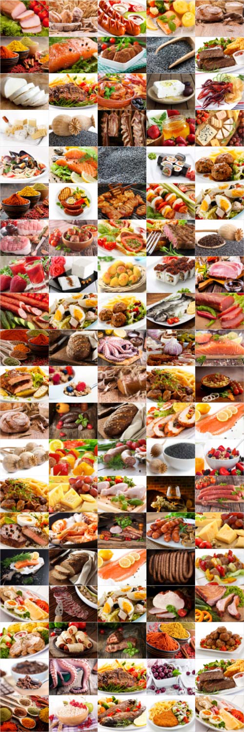 Food, meat, vegetables, fruits, fish, stock photo bundle vol 1