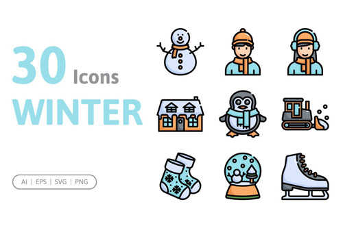 30 Winter Icons