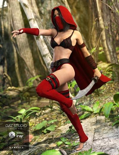 SECRET POISON OUTFIT FOR GENESIS 3 FEMALE(S)