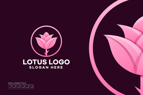 Lotus Gradient Logo Design