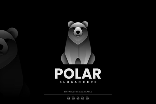 Polar Bear Gradient Logo