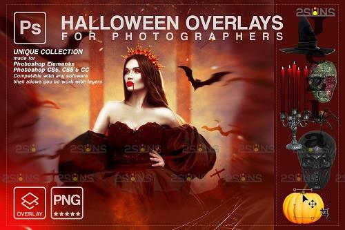 Halloween clipart Halloween overlay, Photoshop overlay V25 - 1584058
