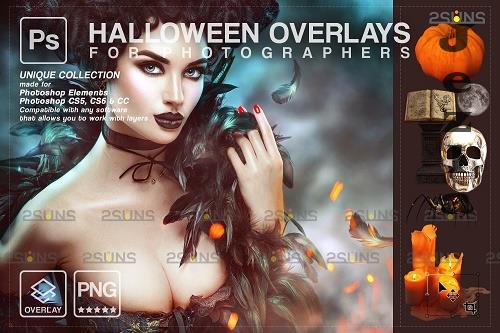 Halloween clipart Halloween overlay, Photoshop overlay V21 - 1584052
