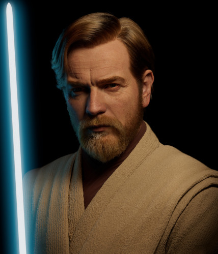 Obi Wan Kenobi Realistic CG Character by Adam O'Donnell
