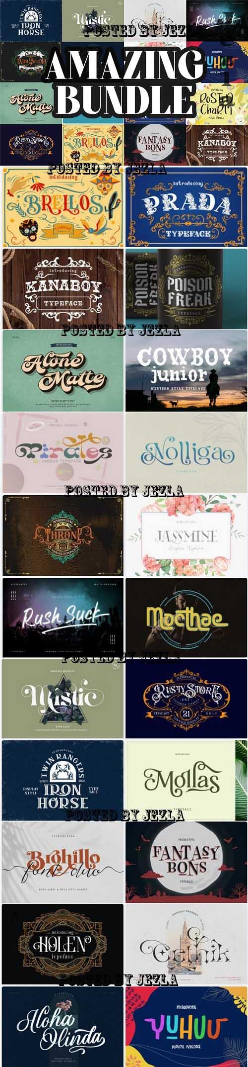 Amazing Fonts Bundle - 22 Premium Fonts