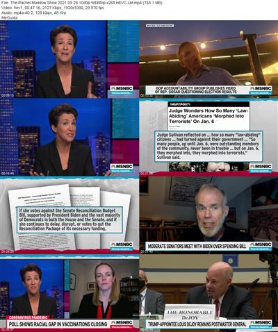 The Rachel Maddow Show 2021 09 28 1080p WEBRip x265 HEVC LM