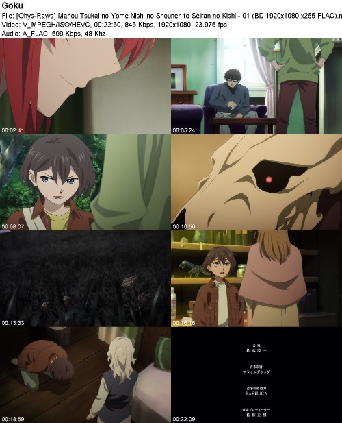 [Ohys-Raws] Mahou Tsukai no Yome Nishi no Shounen to Seiran no Kishi - 01 (BD 1920x1080 x265 FLAC)