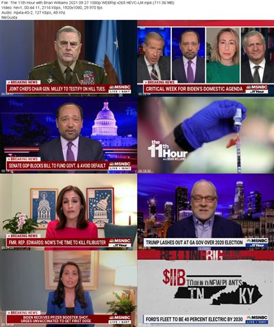 The 11th Hour with Brian Williams 2021 09 27 1080p WEBRip x265 HEVC LM