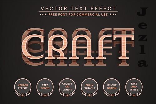 Craft Wood - Editable Text Effect - 6553722 Craft Wood - Editable Text Effect - 6553722