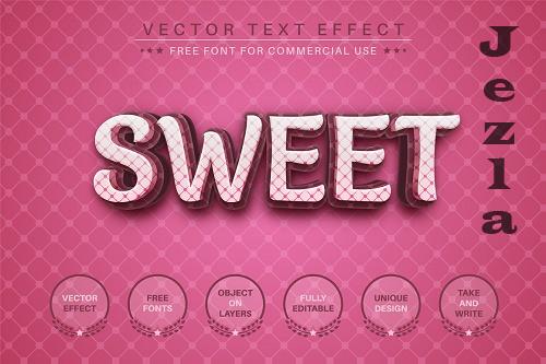 Sweet - editable text effect - 6554015