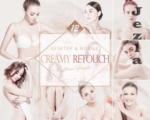 12 Creamy Retouch Lightroom Presets, Cream Bright Mobile Preset, Nude Desktop LR Filter