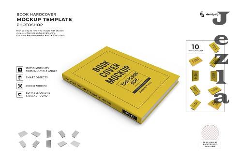 Book Hardcover 3D Mockup Template Bundle - 1617746