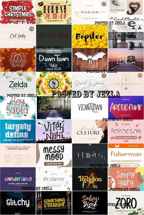 Mix Font Bundle 61 - 36 Premium Fonts
