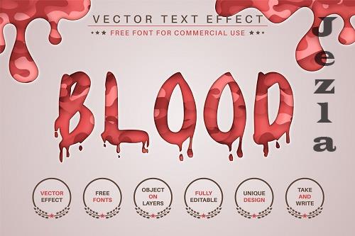 Blood Paper - Editable Text Effect - 6558845