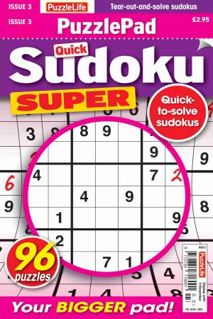 PuzzleLife PuzzlePad Sudoku Super   Issue 03, 2021