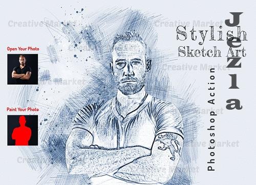 Stylish Sketch Art PS Action - 6561769 Stylish Sketch Art PS Action - 6561769