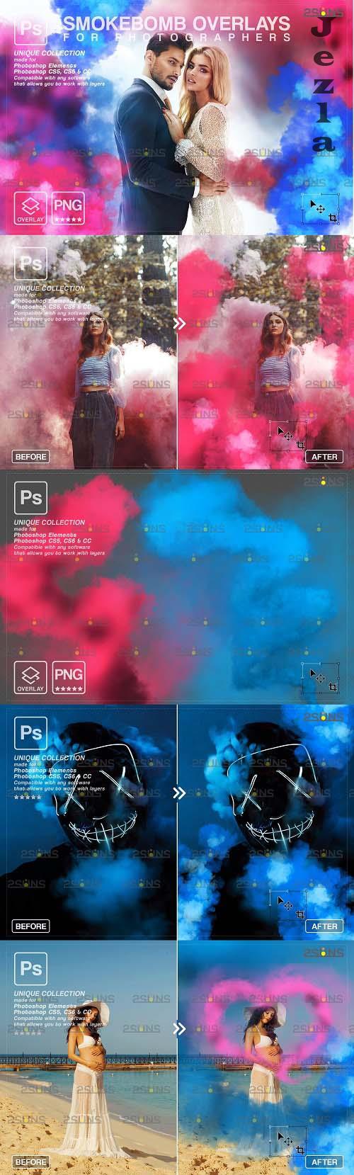 Gender reveal smoke photoshop overlay & Pink smoke bomb V2 - 1612665