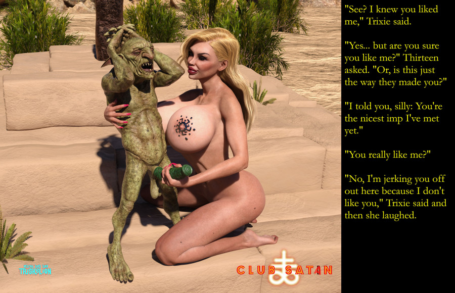 Waynetriskelion - Club Satan Beauty and the Imp Part 2 3D Porn Comic