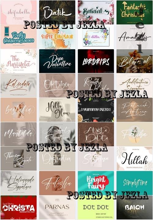 Mix Font Bundle 70 - 36 Premium Fonts