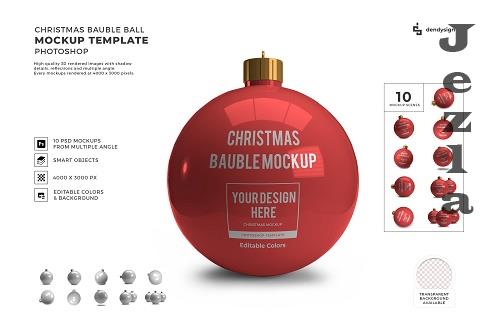 Christmas Bauble Ball 3D Mockup Template Bundle - 1625652