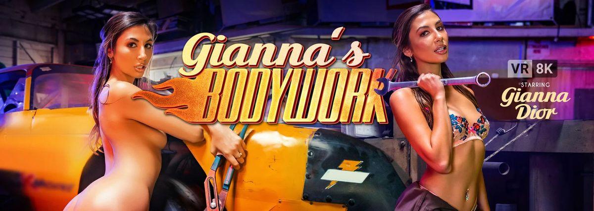[VRBangers.com] Gianna Dior (Gianna s Bodywork / 08.10.2021) [2021 г., Brunette, Cowgirl, Cumshot, Doggy, Natural Tits, Shaved Pussy, Skinny, Small Tits, Teen, VR, 6K, 3072p] [Oculus Rift / Vive]