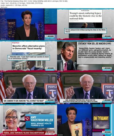 The Rachel Maddow Show 2021 10 06 1080p WEBRip x265 HEVC LM