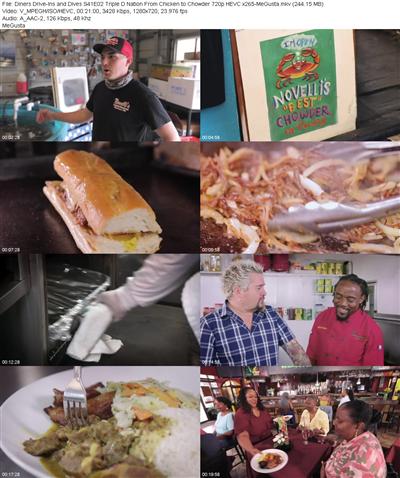 Diners Drive Ins and Dives S41E02 Triple D Nation From Chicken to Chowder 720p HEVC x265 