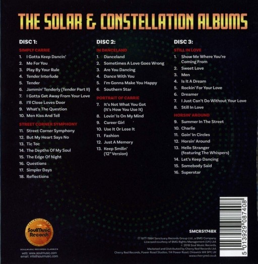 Carrie Lucas - Dance With You (The Solar & Constellation Albums) (Box Set) (2018) [CD FLAC]