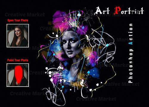 Art Portrait Photoshop Action - 6569458