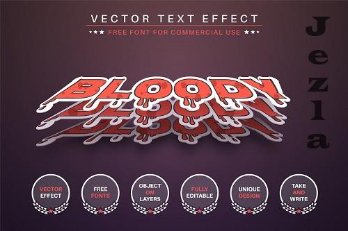Three Blood - Editable Text Effect - 6571701 Three Blood - Editable Text Effect - 6571701