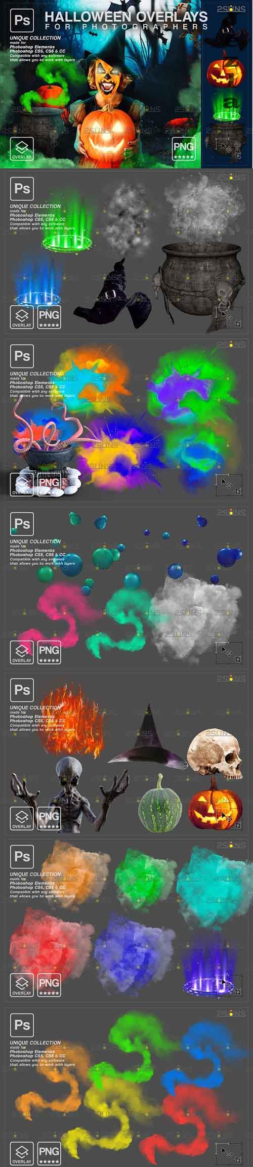 Halloween clipart Halloween overlay, Photoshop overlay V22 - 1612717