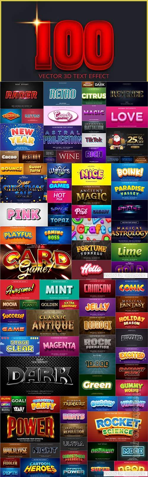 100 Bundle text style effect vector vol 6 100 Bundle text style effect vector vol 6