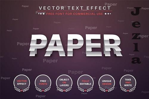 Paper Sticker - Editable Text Effect - 6577962