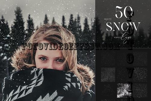 30 Snow Overlays, Realistic White Snow Clipart - 1888916